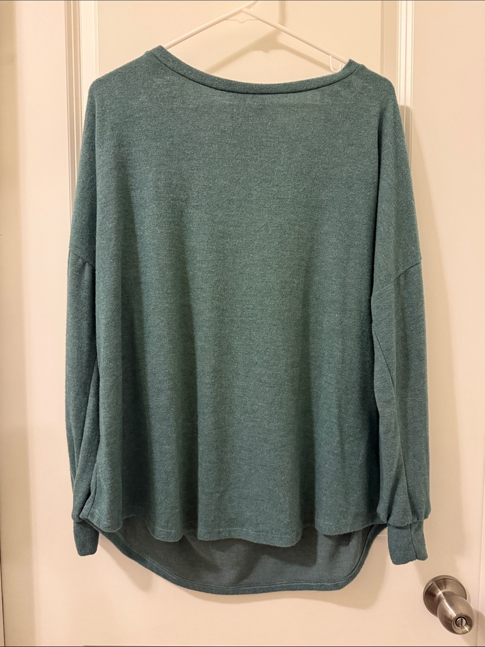 Pinkblush Teal Green Long Sleeve Cozy Top